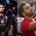 Khabib Nurmagomedov (L), Mohamed Salah (R)