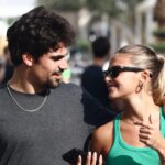 Lance Stroll of Aston Martin Aramco and Marilou Belanger during the Formula 1 post-season test at Yas Marina Circuit