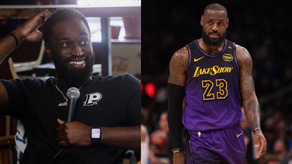 Theo Pinson (L) and LeBron James (R)