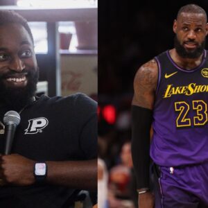 Theo Pinson (L) and LeBron James (R)