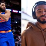 Karl-Anthony Towns (L), and Mikal Bridges (R)