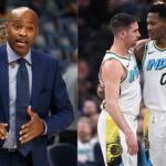 Vince carter (L) and Two Indiana Pacers players (R)