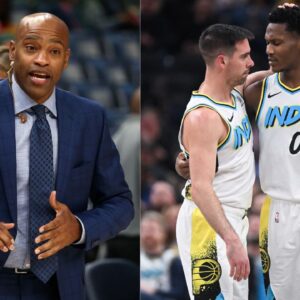 Vince carter (L) and Two Indiana Pacers players (R)