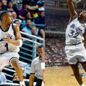 Penny Hardaway (L) and Shaquille O'Neal (R)
