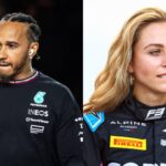 Lewis Hamilton (L) and Sophia Floersch (R)