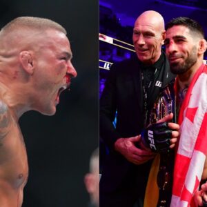 Dustin Poirier (L), Ilia Topuria (R)