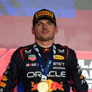 November 28, 2024, Doha, Rieti, Qatar: Podium with Max Verstappen (NED)