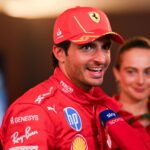 Spanish driver Carlos Sainz Jr ( Scuderia Ferrari) talk to the media after Qualifying Session of the FIA Formula 1 Abu Dhabi Grand Prix at Yas Marina Circuit