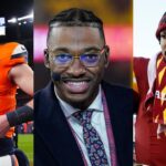 Bo Nix [Left]; RGIII [Center]; Jayden Daniels [Right]