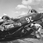 Jimmy Ingram flipped in the 1952 Southern 500.