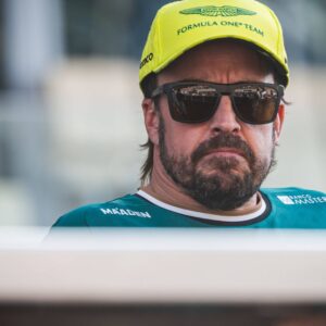 December 8, 2024, Abu Dhabi, United Arab Emirates: Aston Martin Aramco F1 Team s Spanish driver Fernando Alonso is seen during the drivers parade ahead of the Abu Dhabi F1 Grand Prix race at the Yas Marina Circuit