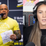 Joe Rogan (L) and Kylie Kelce (R)