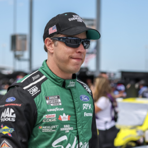 NASCAR Cup Series driver Brad Keselowski (6) on pit road during NASCAR Cup practice and qualifying at Darlington Raceway.