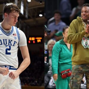 Cooper Flagg (L) and Paul Pierce (R)