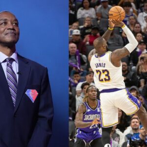 Isiah Thomas (L), LeBron James (R)