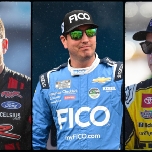 Corey LaJoie, Kyle Busch, and Christopher Bell.