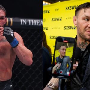 Michael Chandler (L), Conor McGregor (R)