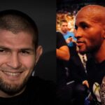 Khabib Nurmagomedov (L), Demetrious Johnson (R)