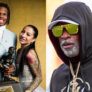 Travis Hunter, Leanna Lenee, and Deion Sanders