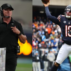 Jon Gruden and Caleb Williams