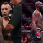 Colby Covington (L), Jon Jones (R)