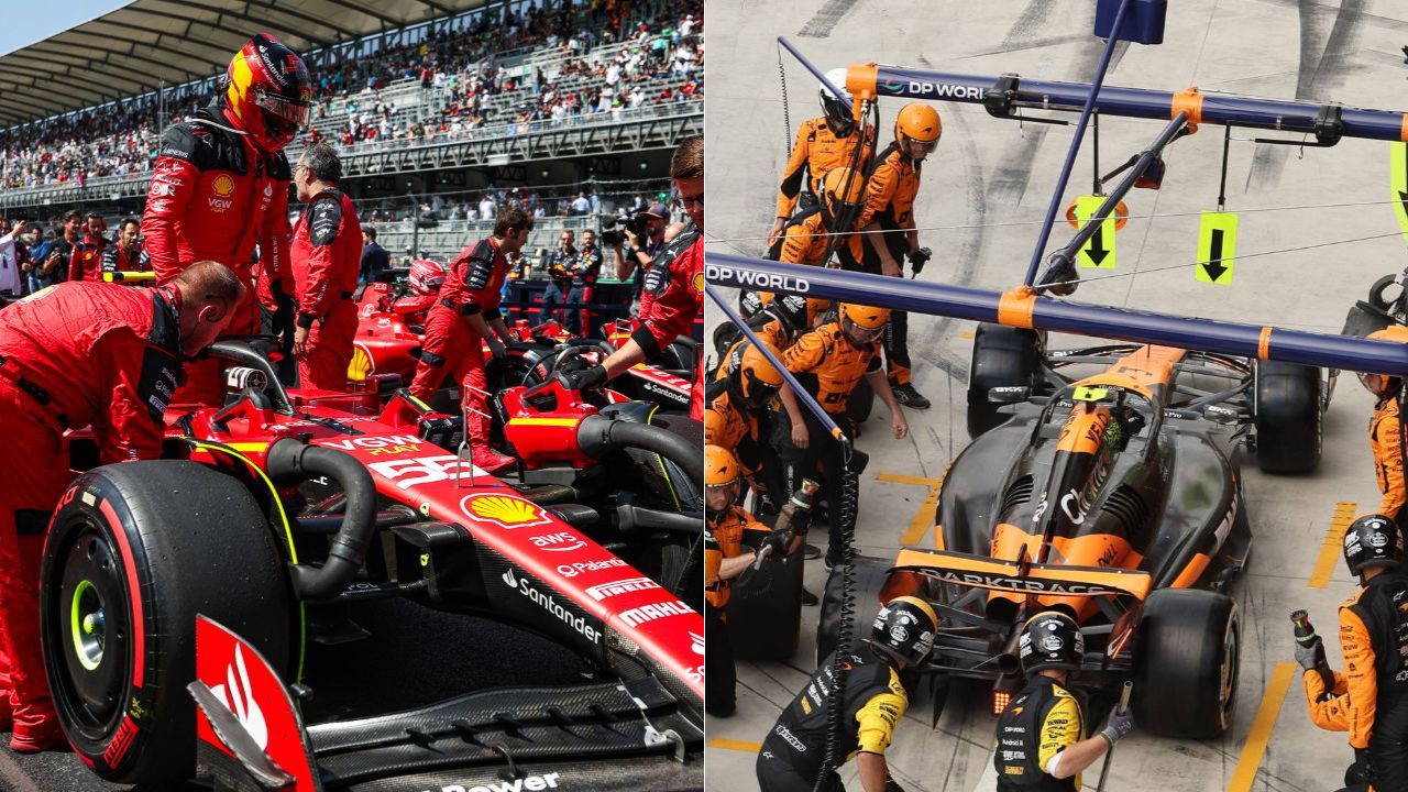 Ferrari(L), McLaren(R)