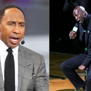 Stephen A. Smith (L) and Kevin Garnett (R)