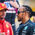 SAINZ Carlos (spa), Scuderia Ferrari SF-24, HAMILTON Lewis (gbr), Mercedes AMG F1 Team W15, portrait during the Formula 1 Gulf Air Bahrain Grand Prix 2024