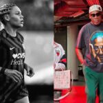 Trinity Rodman (L) and Dennis Rodman (R)