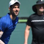 Novak Djokovic (L) and Andre Agassi (R)