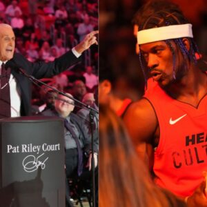 Pat Riley (L) and Jimmy Butler (R)