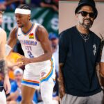 Luka Doncic and Shai Gilgeous-Alexander (L) and Dennis Smith Jr. on The OGs podcast (R)