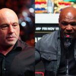Joe Rogan (L), Mike Tyson (R)