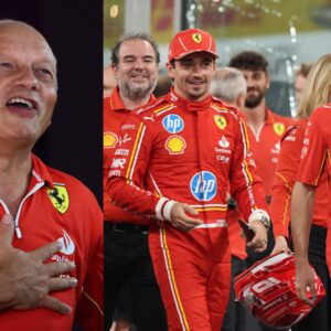 Frederic Vasseur (L), Charles Leclerc and Arthur Leclerc (R)