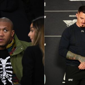 Ciryl Gane (L), Tom Aspinall (R)