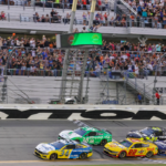 Drivers get the green flag to start the Coke 400 at Daytona International Speedway.