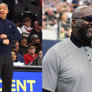 Tyronn Lue (L), Shaquille O'Neal (R)