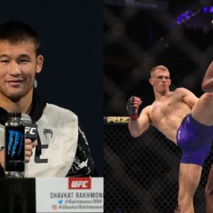 Shavkat Rakhmonov (L), Ian Garry (R)