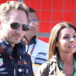Christian Horner (GBR), Red Bull Racing, Sporting Director and Sophie Kumpe, mother of Max Verstappen (NED) Red Bull Racing