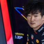 Yuki Tsunoda driving Rebull racing RB20 during the Formula One post-season test