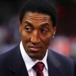 Chicago Bulls former player Scottie Pippen prior to the first half against the Dallas Mavericks at the United Center.
