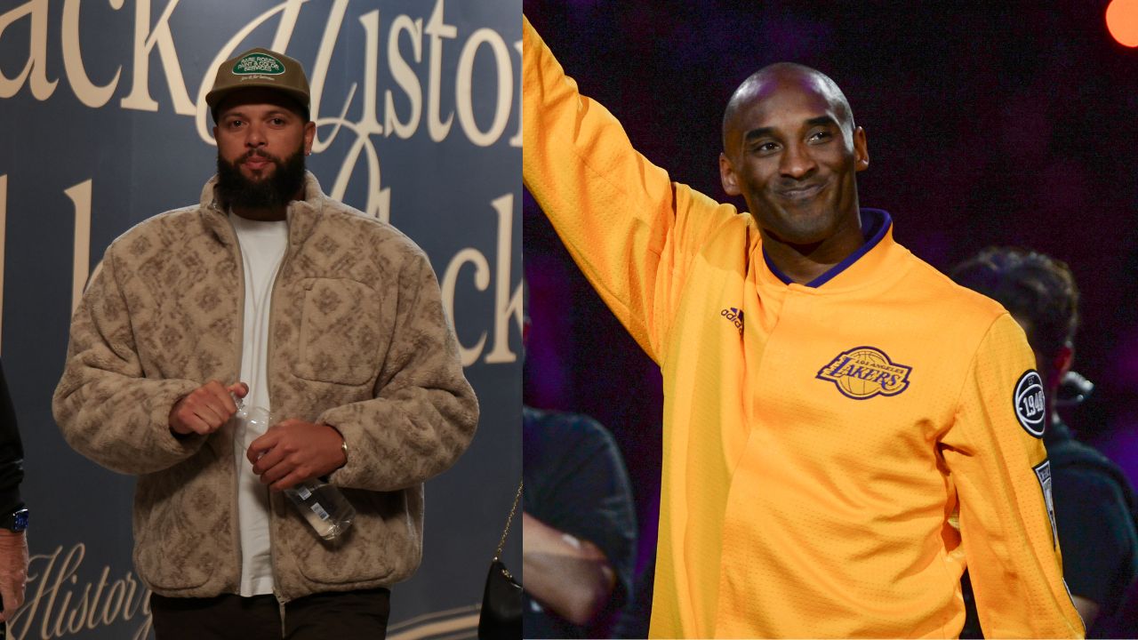 Deron Williams (L) and Kobe Bryant (R)