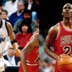 Penny Hardaway (L) and Michael Jordan (R)