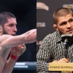 Islam Makhachev (L), Khabib Nurmagomedov (R)