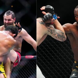 Jorge Masvidal (L), Leon Edwards (R)