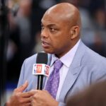 NBA TV analyst Charles Barkley talks on set before game three of the 2024 NBA Finals between the Boston Celtics and the Dallas Mavericks at American Airlines Center.