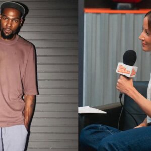 Kevin Durant (L) and Kay Adams (R)