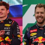Max Verstappen (L) and Sebastian Vettel (R)