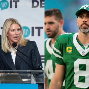 Matthew Stafford, Kelly Stafford and Aaron Rodgers