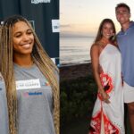 Jordan Love with Ronika Stone; Bo Nix with Izzy Nix